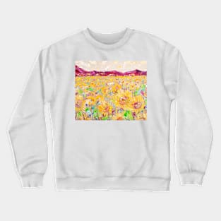 Sunflowers On a Hot Evening Crewneck Sweatshirt